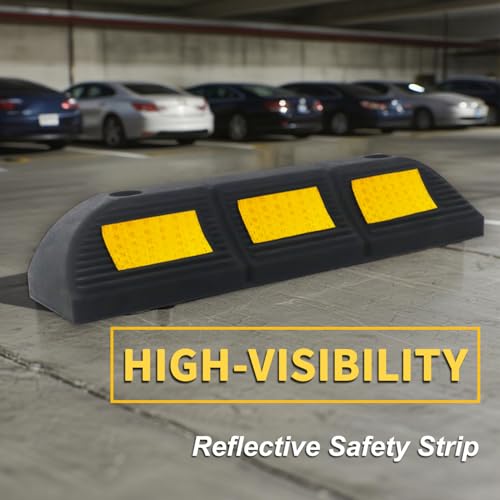 Heavy Duty Rubber Parking Stopper 2 Pack (3.5''Height2Pcs)