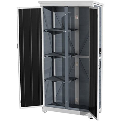 Outdoor Storage Cabinet (Grey/Black / 65.5"H)