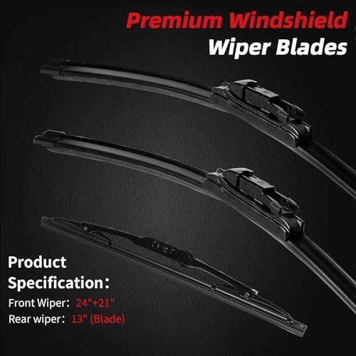 Premium Windshield Wiper Blades (24"+21"+13")