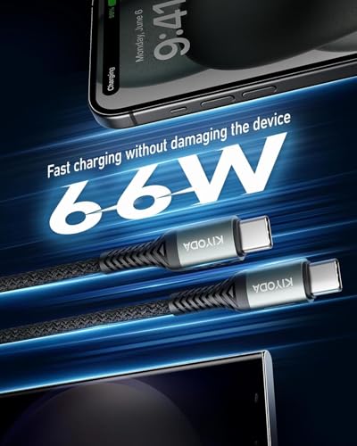 USB C to USB C Cable Coiled 6FT 2Pack (6FT - 2Pack / USB C to USB C / Black)