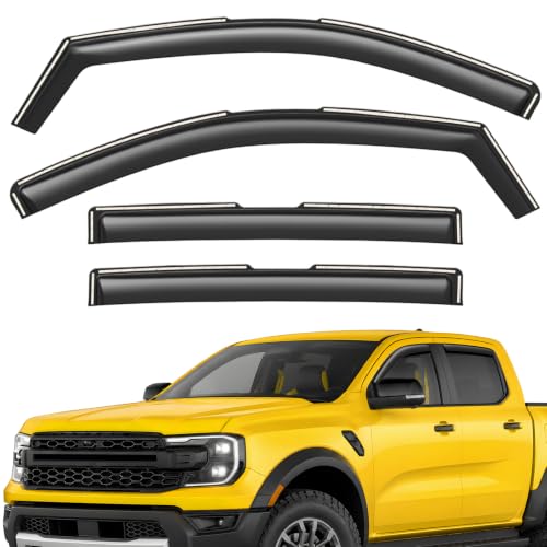 Extra Durable Window Deflectors in (For Ford Ranger 24-26)