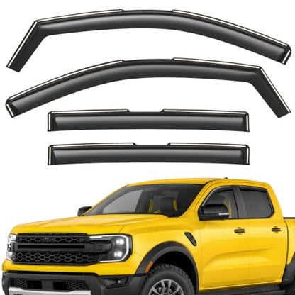 Extra Durable Window Deflectors in (For Ford Ranger 24-26)