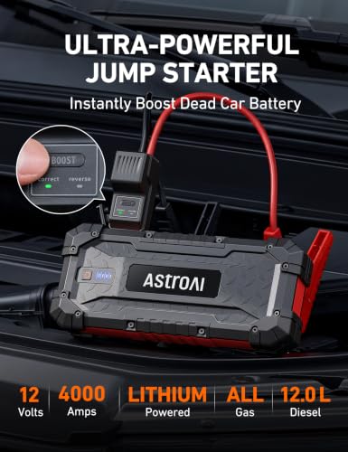 S8 Ultra 12V 4000A Lithium Jump Starter Up to All Gas (Red)