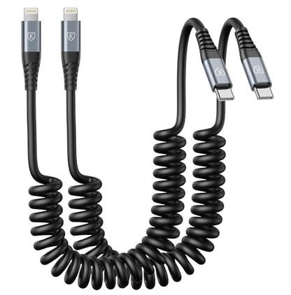 USB C to Lightning Cable 3FT 2Pack (3FT / USB C to Lightning / Black)