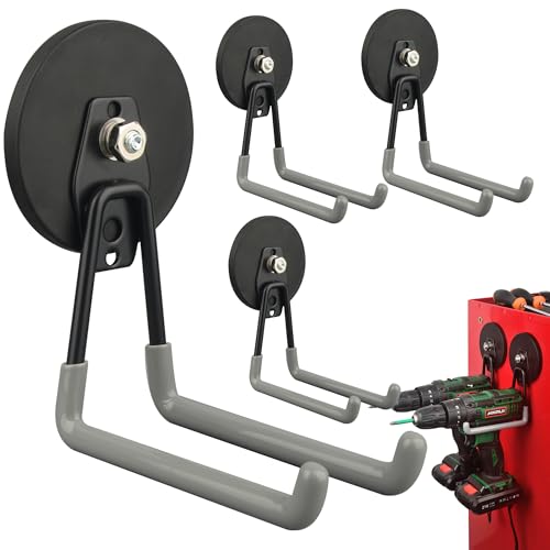 Uni Mag Magnetic Hooks (3.46INCH 4PACK Gray Large Hooks)