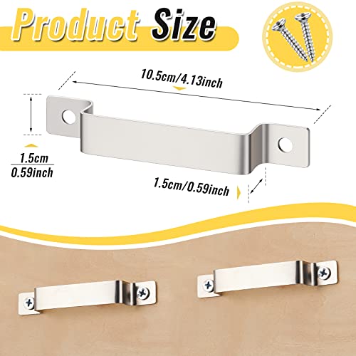 6 Pcs Tape Measure Clip Tape Measure Holder with Screws (Silver)
