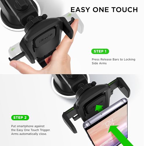 Easy One Touch Classic Dash & Windshield Universal Car Mount Phone Holder Desk Stand for iPhone (Classic)