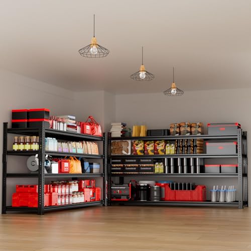 Storage Shelves (Black / 4 tier 60" L x 24" W x 60" H 1 PC)