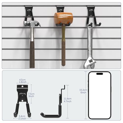 Slatwall Hooks (Black / 12)