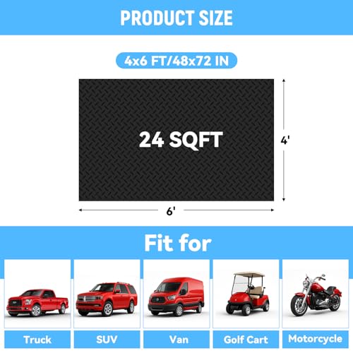 4x6 FT Garage Floor Mat (4x6 FT / Black)
