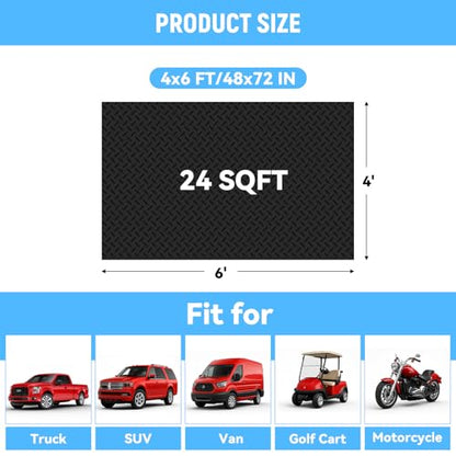 4x6 FT Garage Floor Mat (4x6 FT / Black)