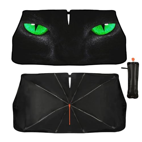 Cat Eyes Car Windshield Sun Shade Umbrella Style Sunshade Funny (57'' X 30'' / style-AB8)