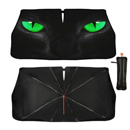Cat Eyes Car Windshield Sun Shade Umbrella Style Sunshade Funny (57'' X 30'' / style-AB8)
