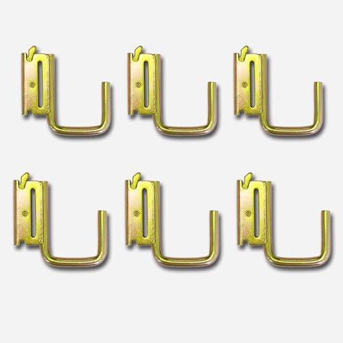 6-Pack 2-Inch J Hooks for E-Track and X-Track Rails (2" (06 Pack))