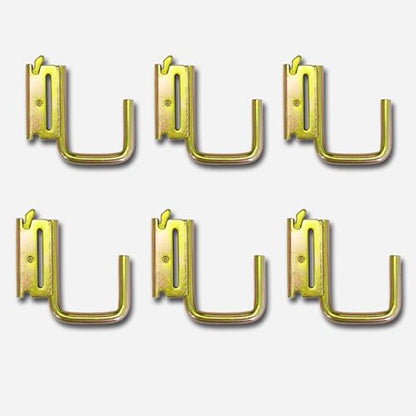 6-Pack 2-Inch J Hooks for E-Track and X-Track Rails (2" (06 Pack))