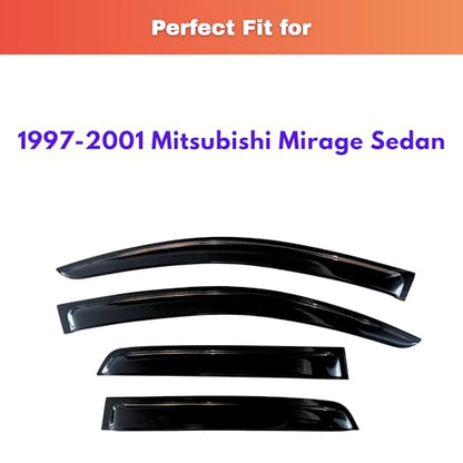 Rain Guards Fit for 1997 (1997-2001 Mirage Sedan)