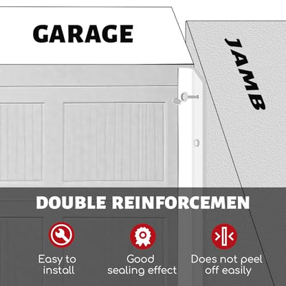 Garage Door Seal Top and Sides Seal Strip (White / 40FT)