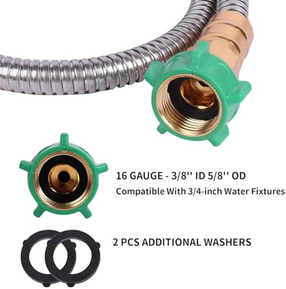Metal Short Garden Hose 1 ft (1 Feet / Style A)