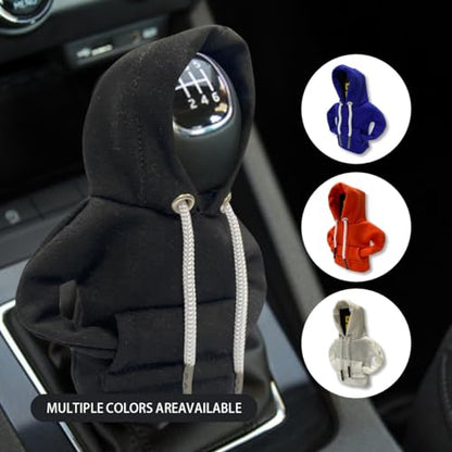 Car Gear Shift Hoodie Auto Shifter Knob Cover (Black / 1 Pcs)