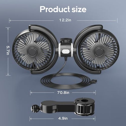 USB Car Fan for Backseat for Kids