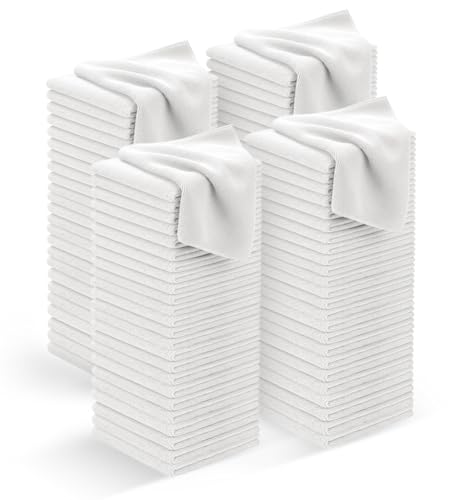 Microfiber Cleaning Cloths (Pack of 100 - 12x12 Inches / White)