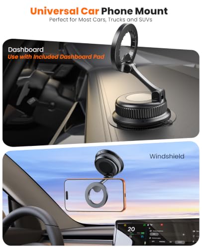 Vacuum Car Phone Holder for MagSafe (Black)