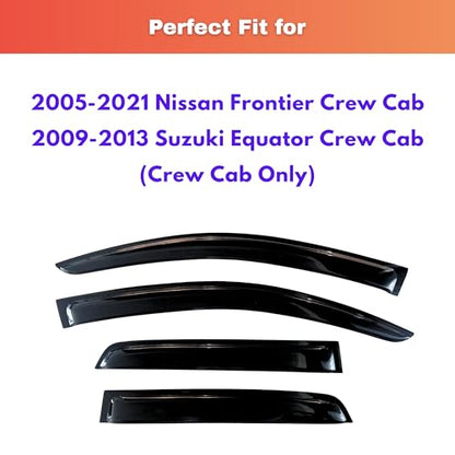 Rain Guards Fit for 2005 (2005-2021 Frontier Crew Cab)
