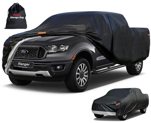 Heavy Duty Truck Cover for Ford Ranger (10-Ranger(2019-2025) Super Cab/Crew Cab SB Bed / PE-Black)