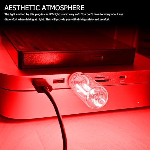 Car Plug in USB Lights (Red)