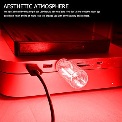 Car Plug in USB Lights (Red)
