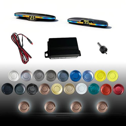 Parking Sensor kit New Feature Rear with Selectable Distance in Feet (Brown)