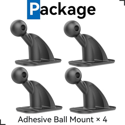 4 Pack Sticky 17mm Ball Mount for Car Mount Adhesive Replacement Magnetic Phone Holder MagSafe Mounting Base Dashboard Sticker 3M VHB Tape (4 Pack)