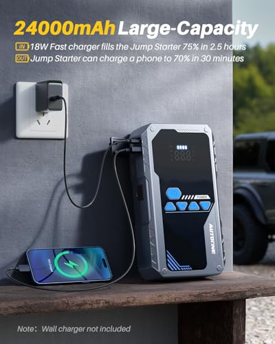 JWA2 Jump Starter with Air Compressor (8000A with Inflator)