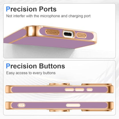 Designed for iPhone 15 Pro Max Case with Ring Stand Slim Purple (Purple / 6.7'' iPhone 15 Pro Max)