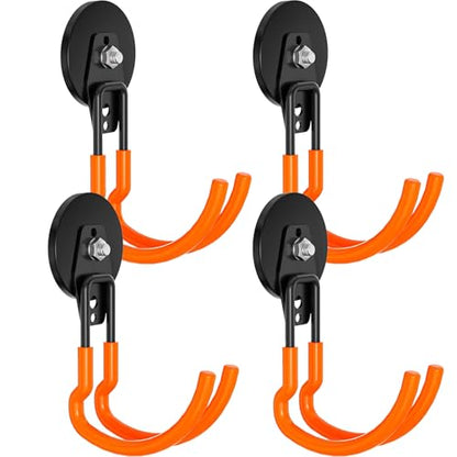 Magnetic Hooks Heavy Duty Storage Garage Magnet Hooks (Orange4pro)