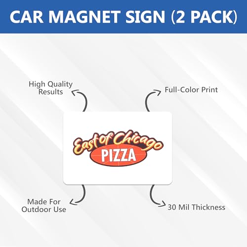 Custom Car Magnet Signs for Advertising and Promotion (12"x18" Rectangle)