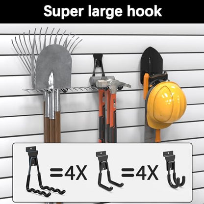 Slatwall Hooks 10 Pack Heavy Duty Multi Sizes (Black / 10)