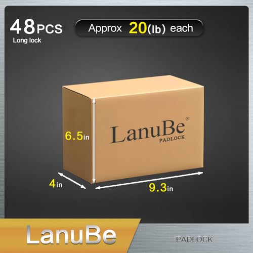 Laminated Keyed Alike Padlock 48 Pack 1.6 (48 pack Black)