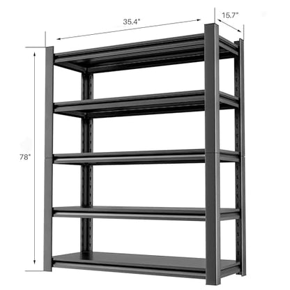 5 Tier Garage Shelving (16" D x36" W x78" H)
