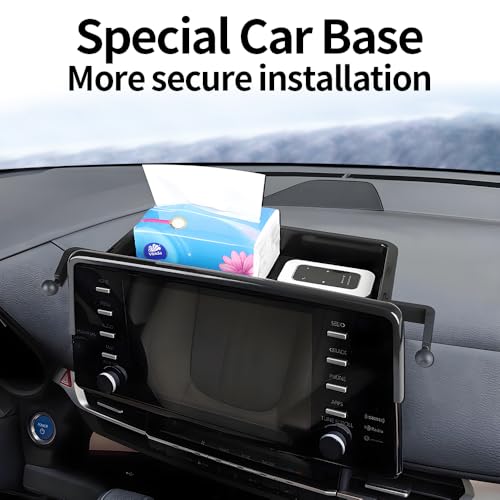 Car Phone Holder For Toyota Sienna 2021 2022 2023 2024【Not fit Sienna 2025】 Auto Accessories Navigation Screen Bracket Interior Decoration dashboard Cell mobile Phone Mount holders case accessory (Holder Box for Sienna 2021-2024【Not Fit 2025】)