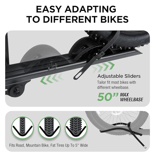 Young 100LBS. Capacity Aluminum 1 (100 lbs 1 E-Bike Rack - Black)