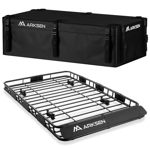 64"x39"x4" Roof Rack Cargo Basket with 21.5 Cu Ft Bag (64" Roof Rack with Cargo Bag)