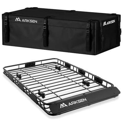 64"x39"x4" Roof Rack Cargo Basket with 21.5 Cu Ft Bag (64" Roof Rack with Cargo Bag)