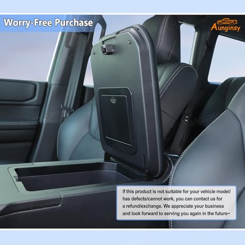 Car Armrest Hidden Storage Box Compatible with Toyota Land Cruiser 250 Prado J250 LC250 2024 2025 Car Center Console Handrail Privacy Storage Box Organizer Tray ABS Insert Pallet Manager Accessories (Black(C))