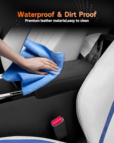 for 2025 2026 Acura ADX Center Console Cover Armrest Box Cover for ADX Accessories Console Arm Rest Protector (Acura ADX Thin Black Leather)