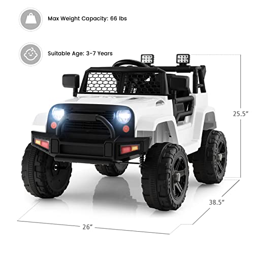 Kids Ride On Truck (White)