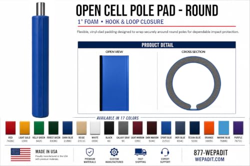 Safety Pole Pad (4 Inch Diameter / TEXAN BLUE)