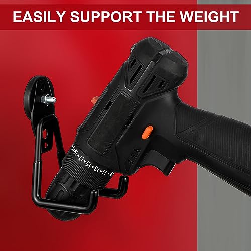 6 Pcs Large Magnetic Hooks Heavy Duty Garage Magnet Hooks Strong Storage Utility Magnetic Hangers with Anti Slip Rubber Coating for Indoor and Outdoor Hanging (Black)