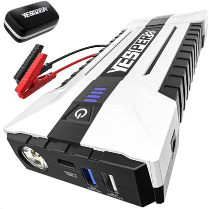 Battery Jump Starter Portable (White)