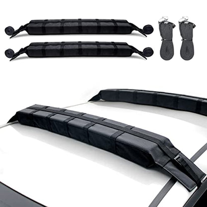 Kayak Roof Rack Soft Roof Rack Pads for Car Kayak Surfboard (RR001 / 32 x 5.5 x 7.5 inches)